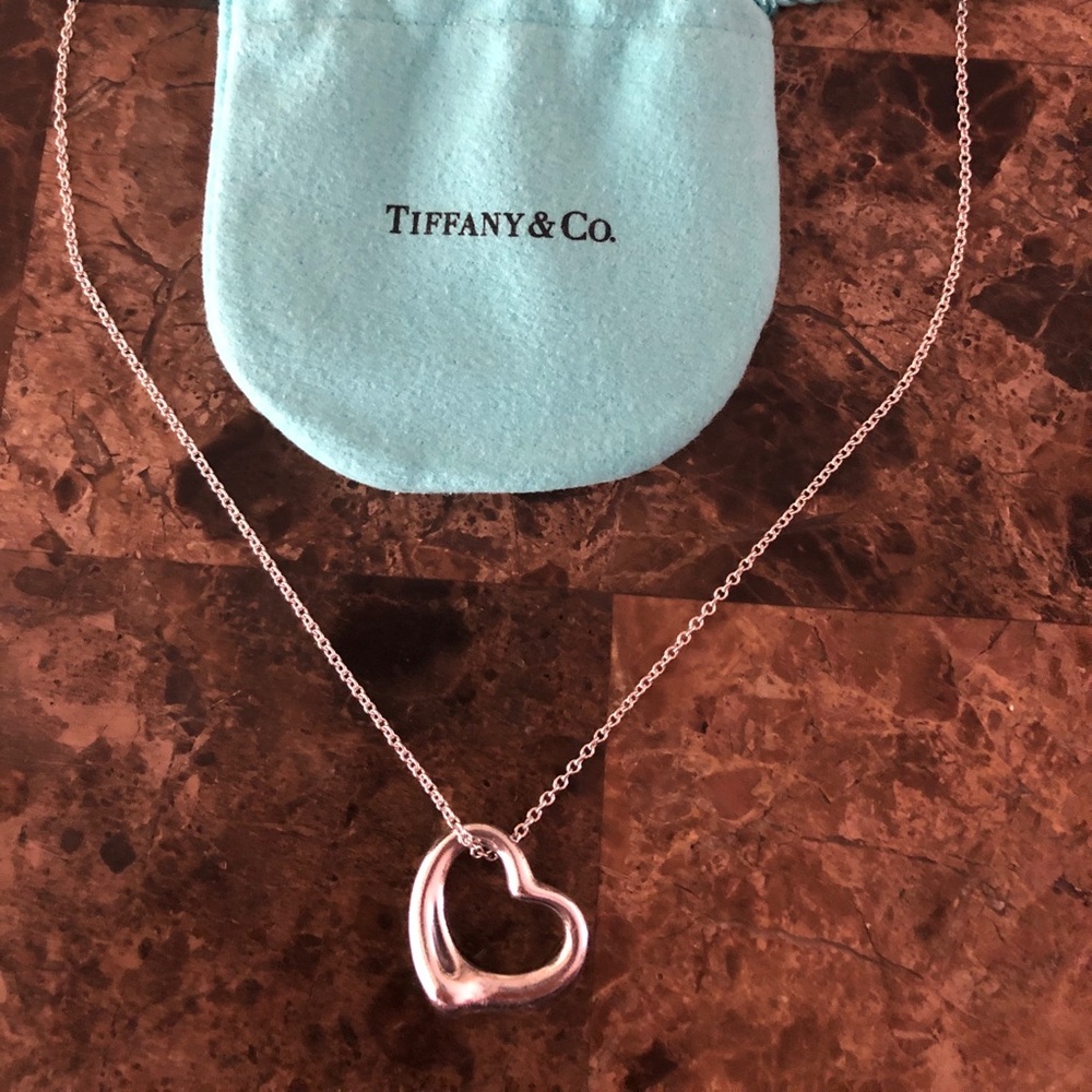 Tiffany & Co. Open Heart Pendant 22MM Necklace